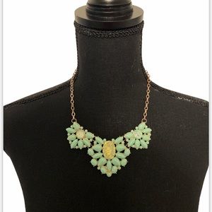 Mint and Gold chunk necklace